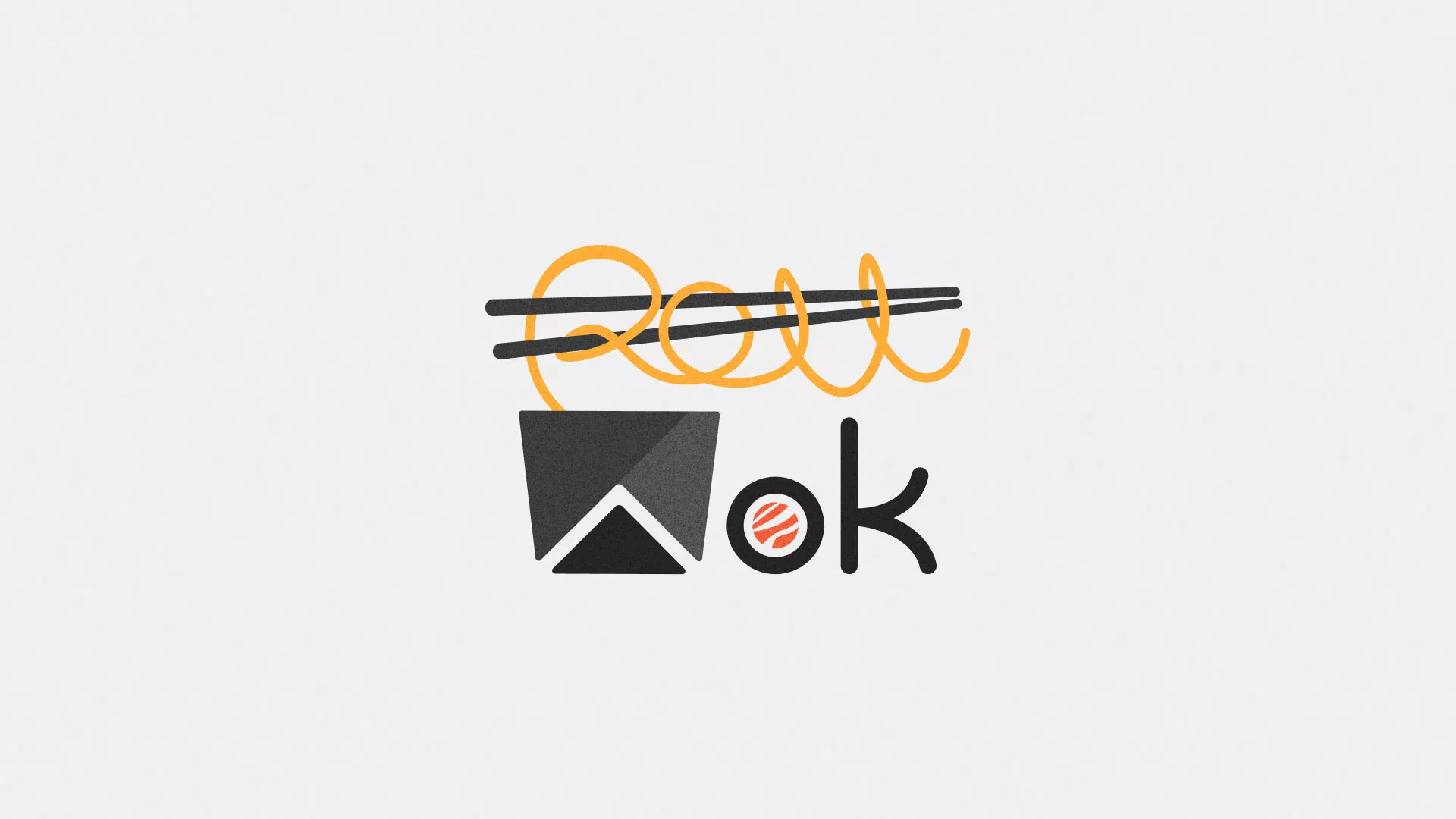 Разработка логотипа суши-бара «Roll Wok Club» в Орле